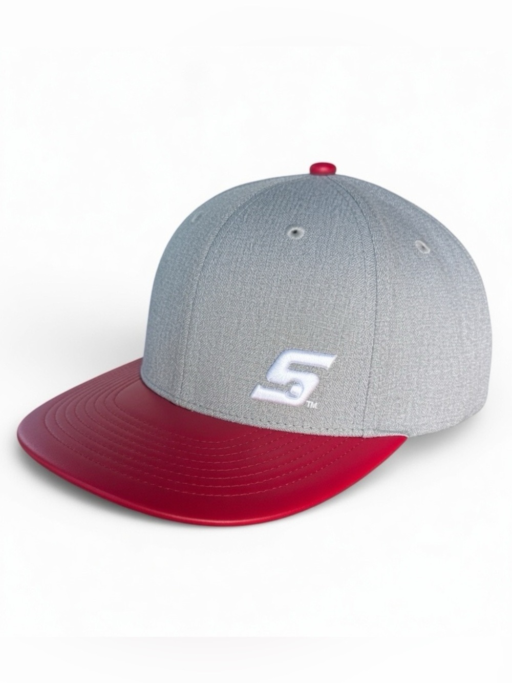 Snap-on Racing Snapback Hat Gray Red Licensed Flat Brim Cap